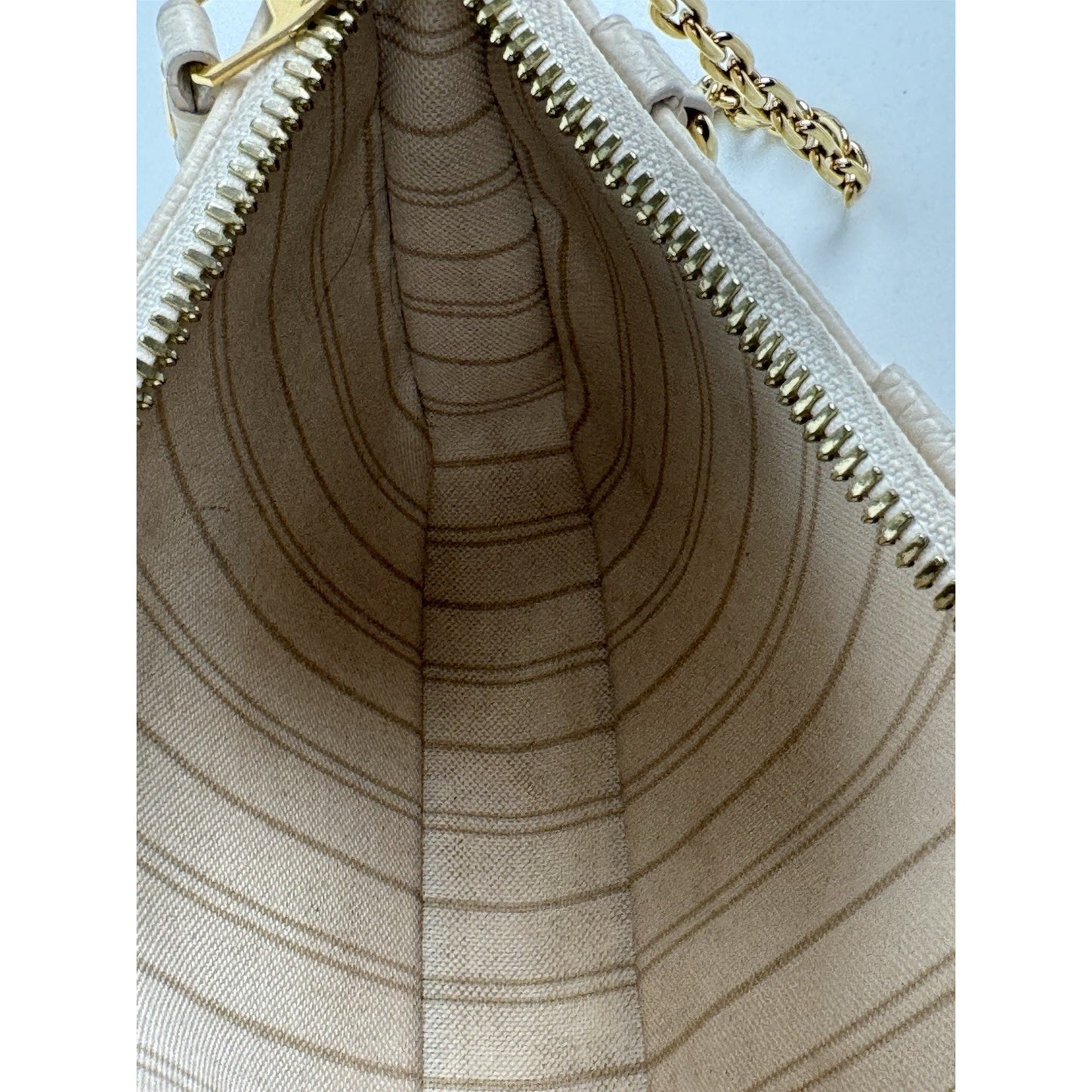 Louis Vuitton Easy Pouch On Strap White Monogram Empreinte Leather