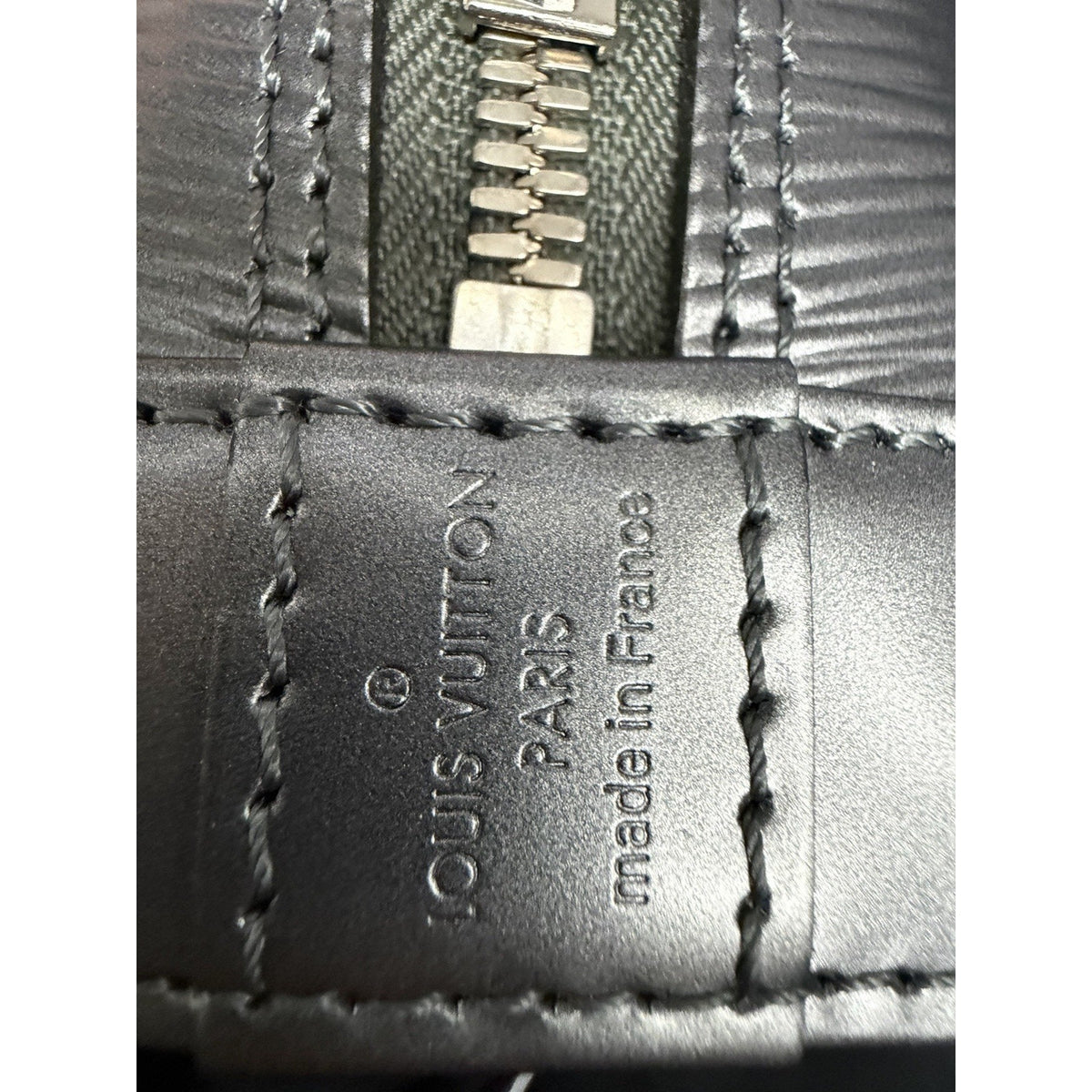 Louis Vuitton Alma BB Top Handle in Grey Epi Leather Silver-Tone Hardw 2015 D8
