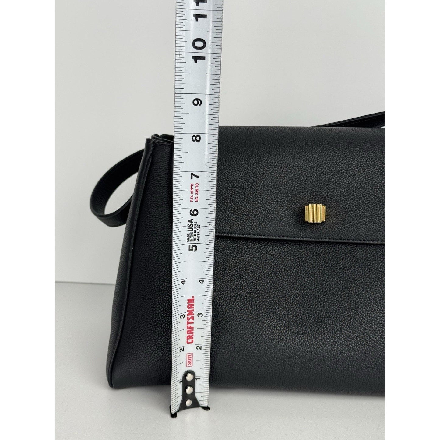 Khaite Audrey Shoulder Bag in Black Grained Leather D-9
