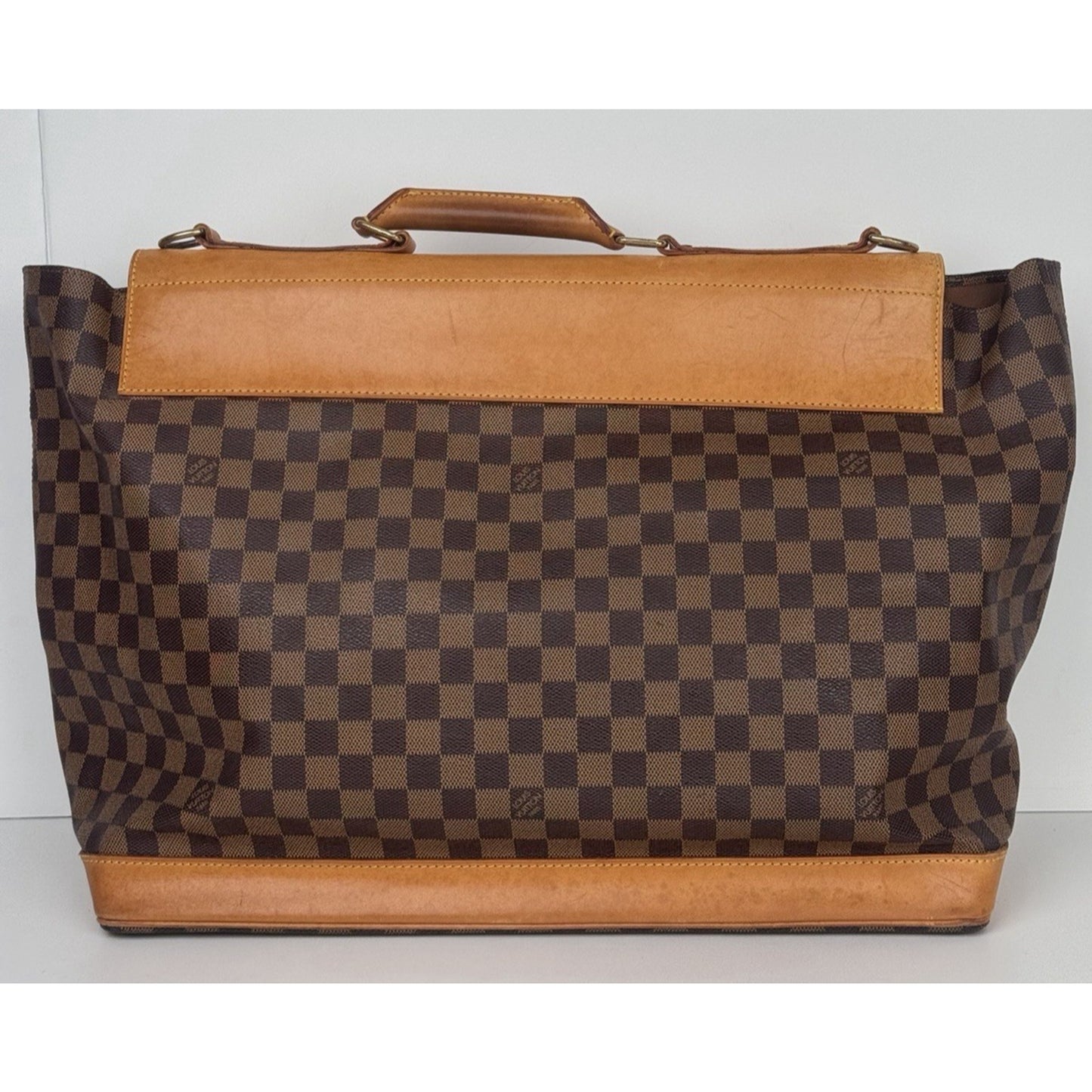 Louis Vuitton Damier Ebene Clipper Travel Bag Brown Canvas Lim Ed 1996 S