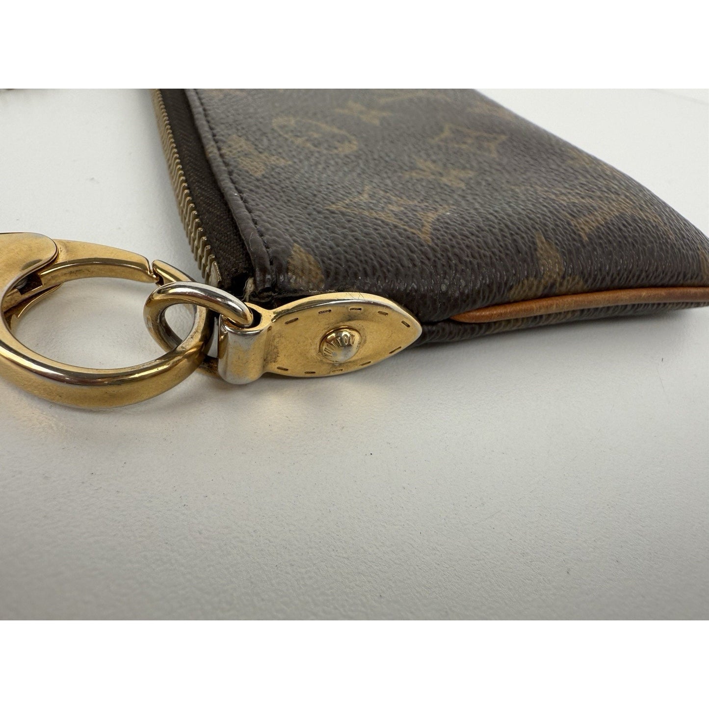 Louis Vuitton Pochette Milano Brown Coated Canvas Women's Shoulder Bag