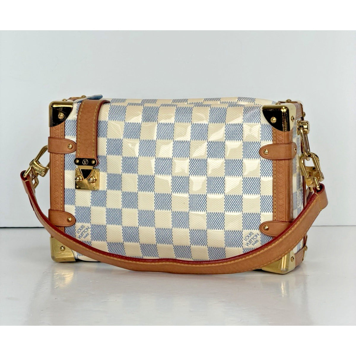 Louis Vuitton Side Trunk MM in Damier Vernis Calfskin Patent Leather NFC D2