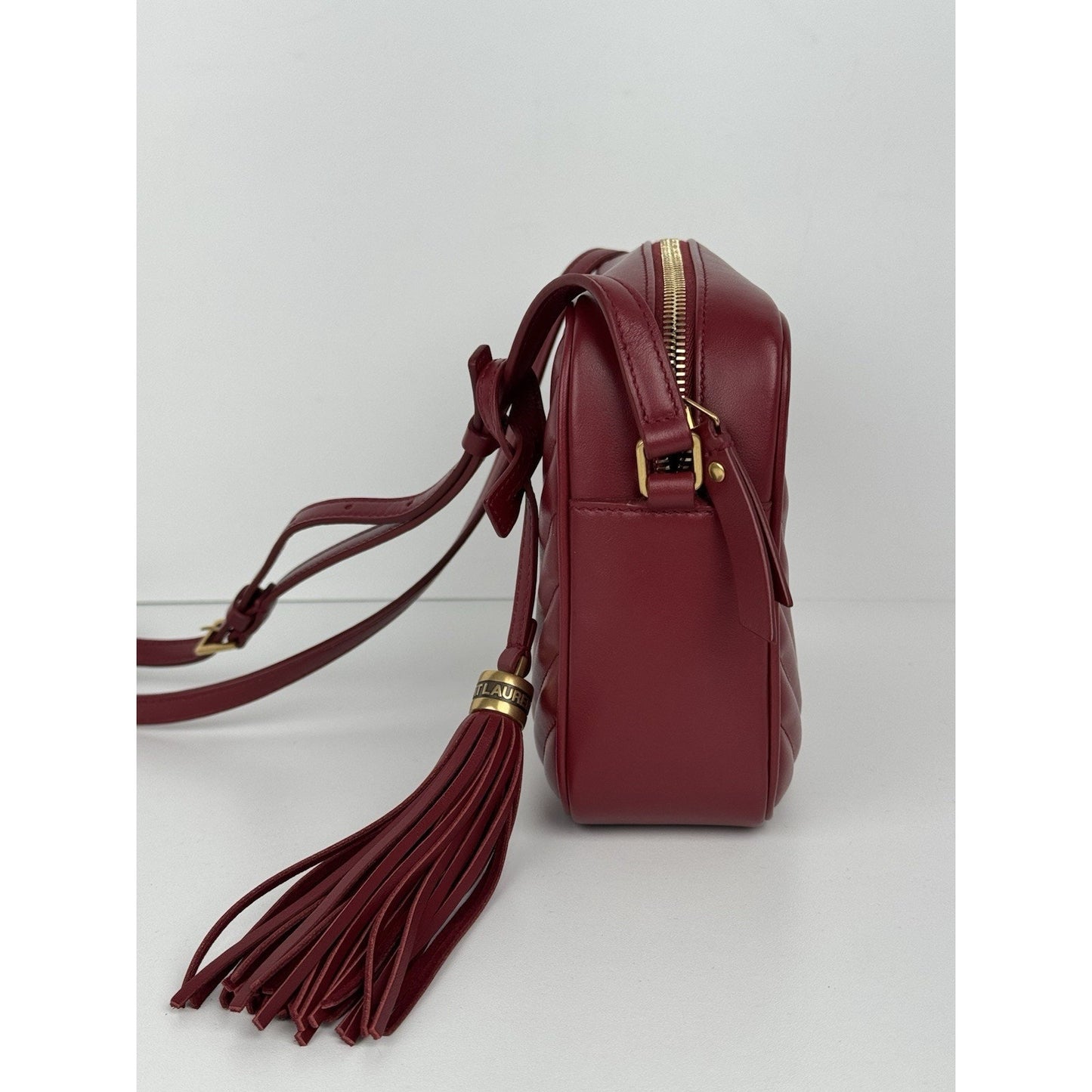 Saint Laurent Lou Camera Bag Rouge Eros Matelasse Leather