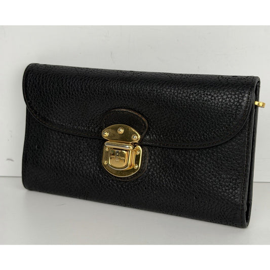 Louis Vuitton Mahina Amelia Wallet Textured Leather & Gold-tone PushLock K1