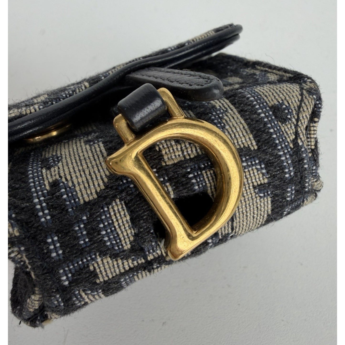 Christian Dior Saddle Airpods Pro Case in Blue Oblique Jacquard Canvas K1