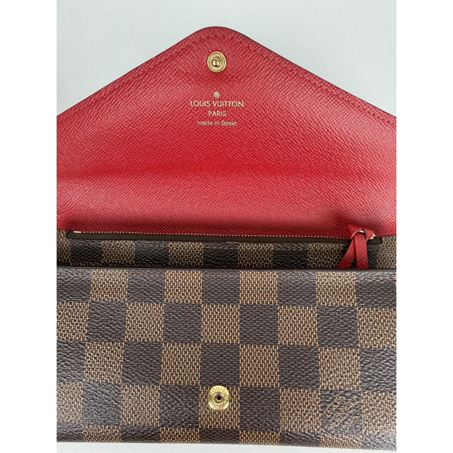 Louis Vuitton Josephine Wallet in Damier Ebene Coated Canvas with Pouch 2019