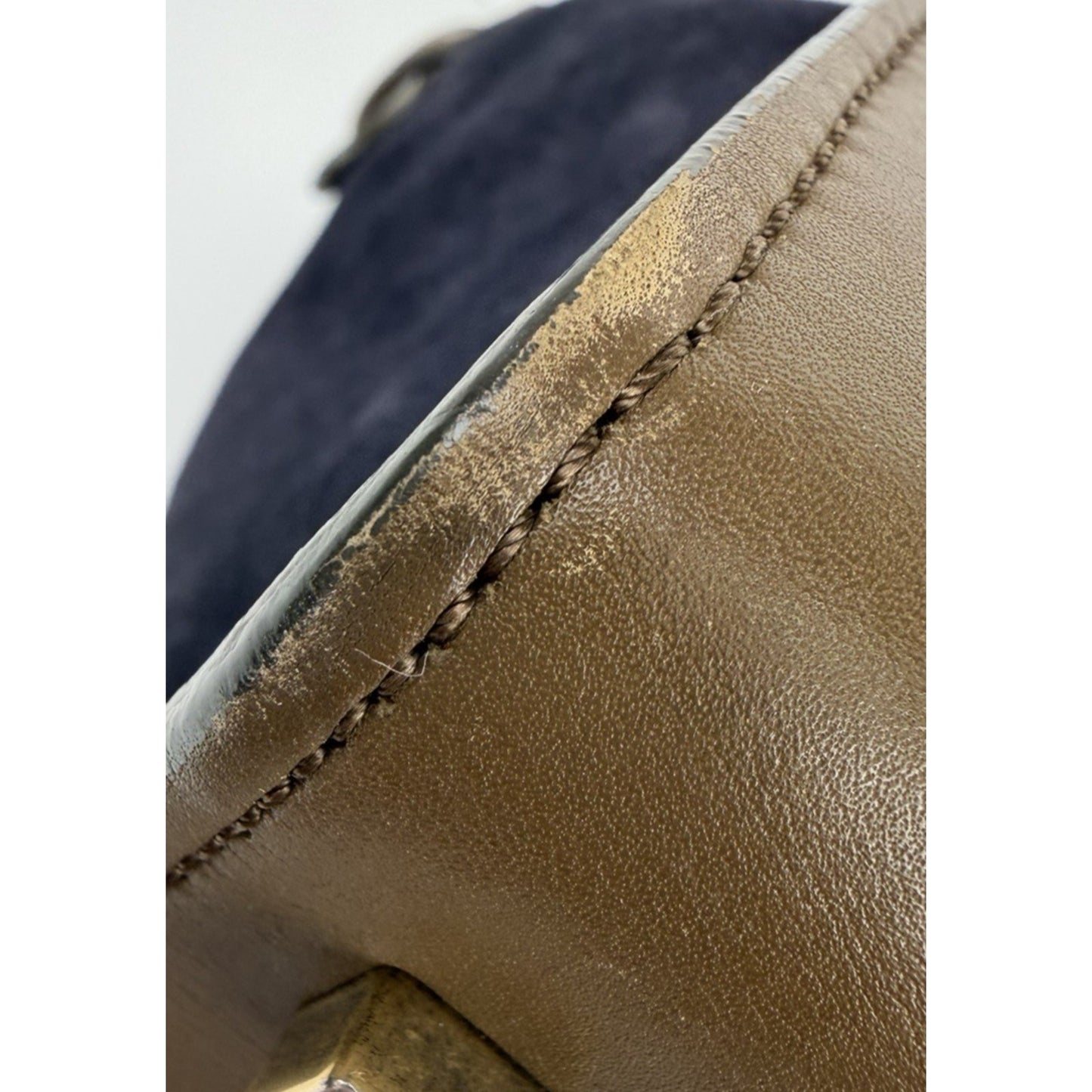 Celine Mini Luggage Tote Bag Cream Textured Calf Leather Tricolor 2014-2015 S