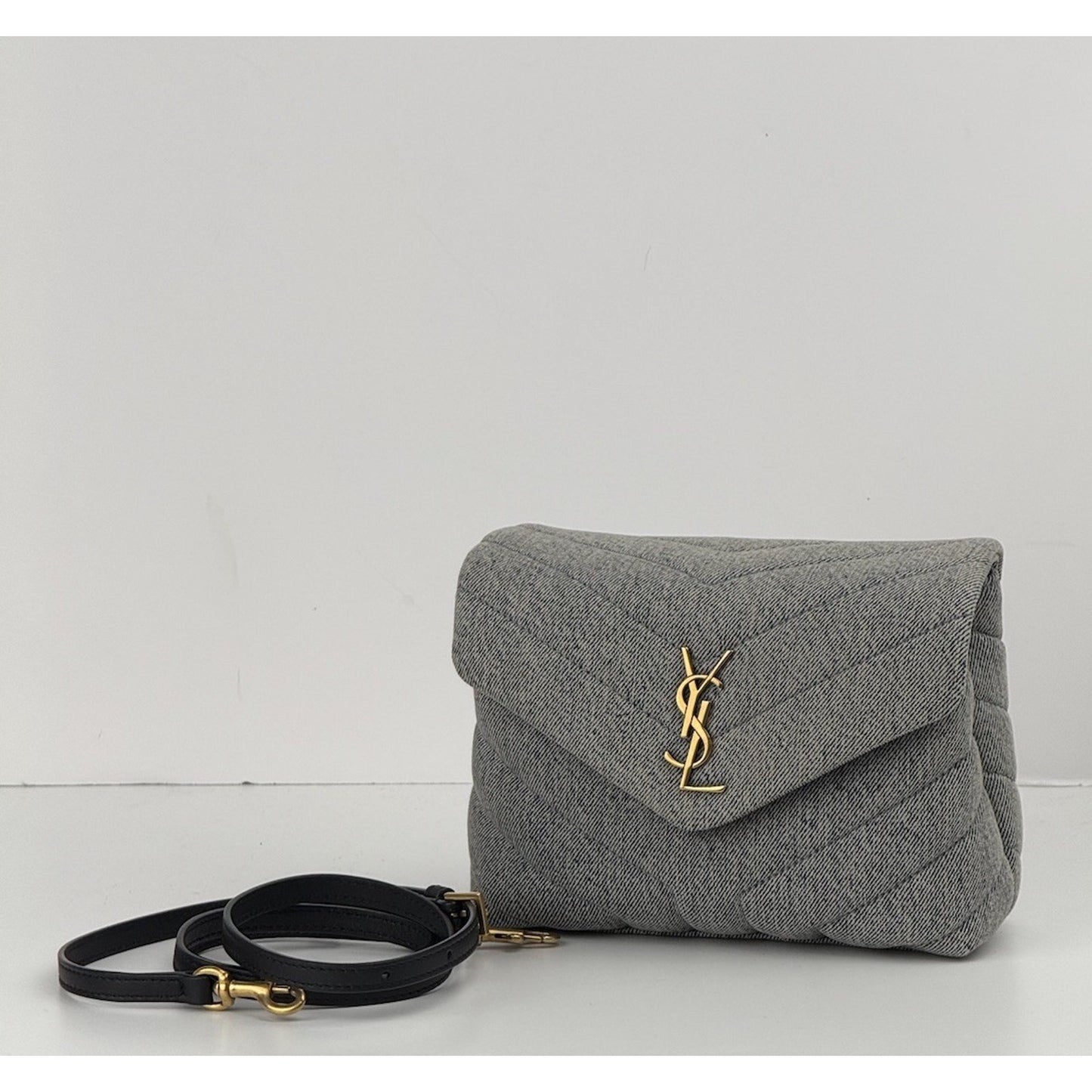 Saint Laurent LouLou Denim Toy Shoulder Bag