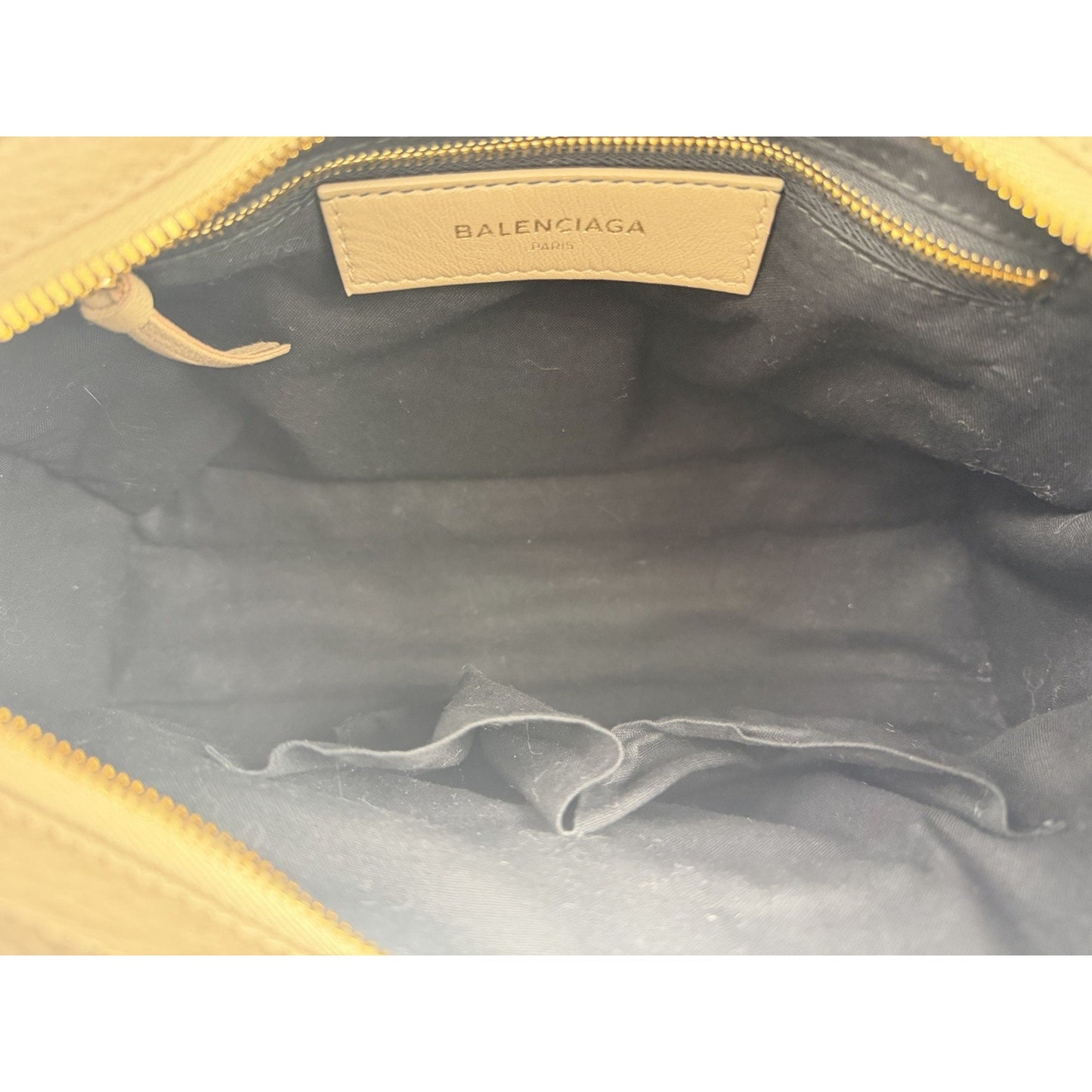 Balenciaga Metallic Edge City Bag Small in Beige Leather with Gold Hardware B-1