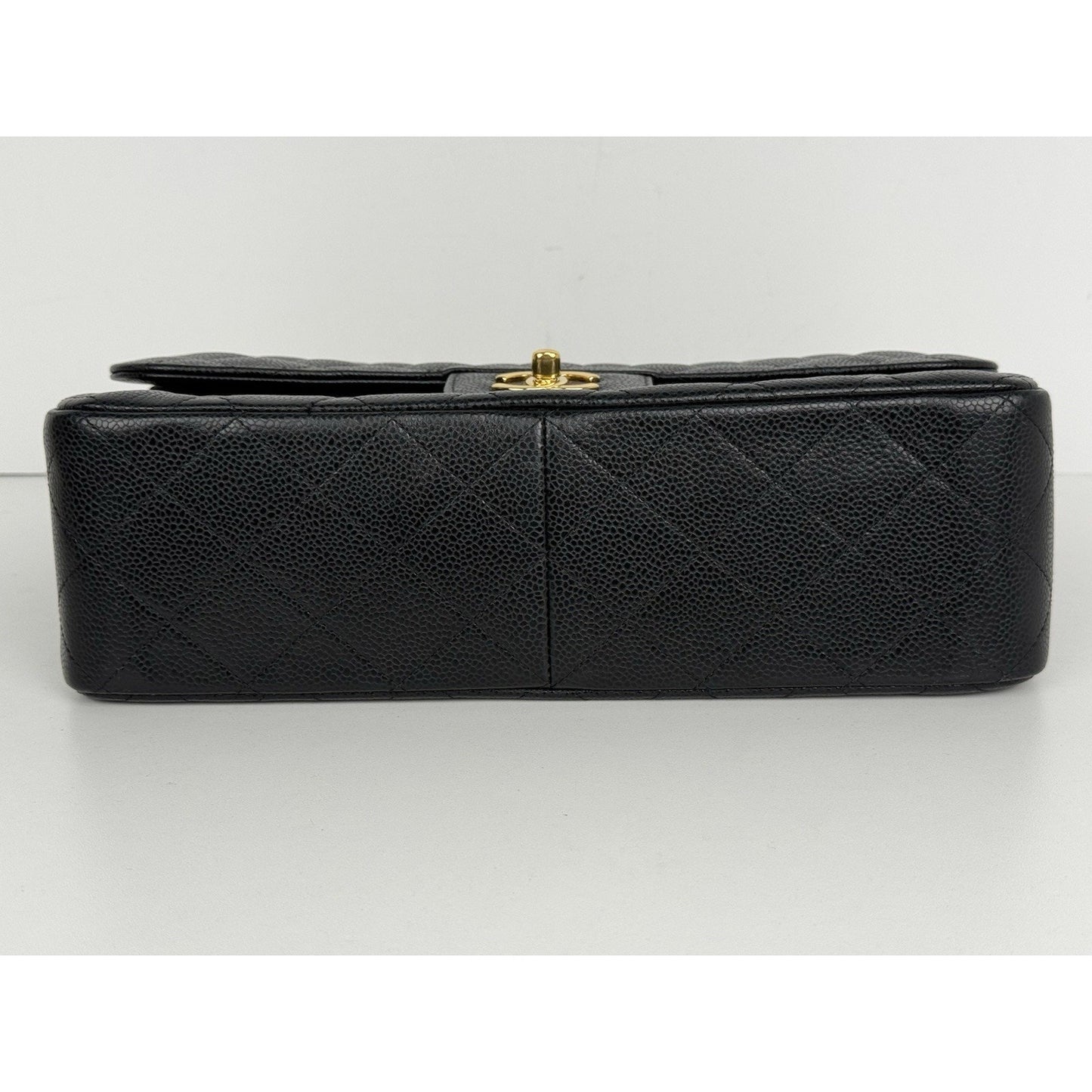 Chanel Classic Caviar Jumbo Double Flap Bag Black with Gold Hardware B-2