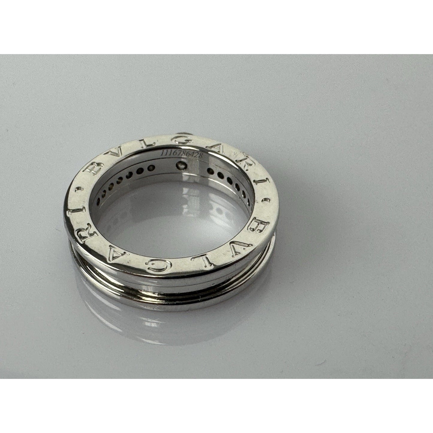 BVLGARI B.zero1 Diamond Engagement Ring in 18K White Gold, size 5.25