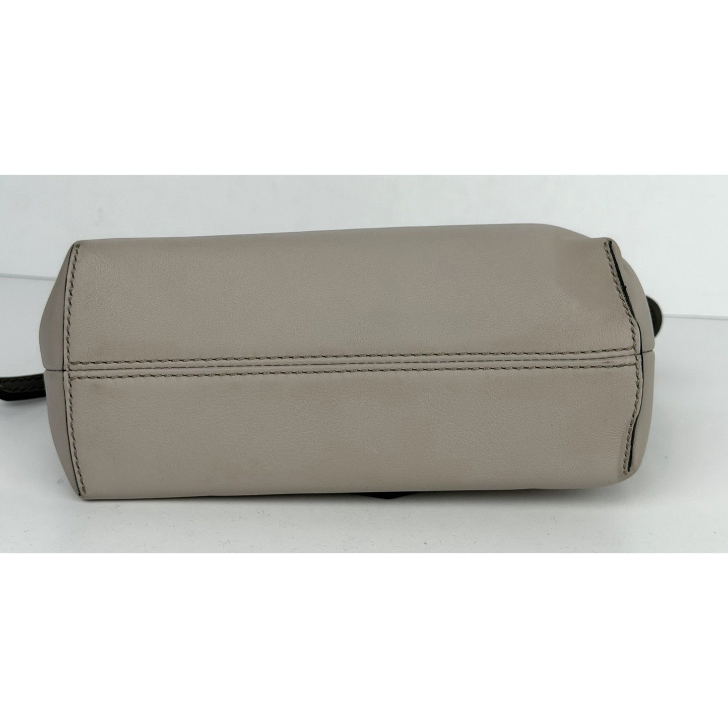 Fendi By The Way Shoulder Bag Small Gray & Brown Calfskin Leather S22