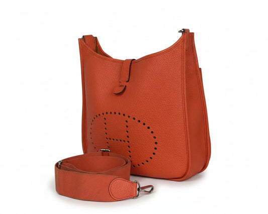 Hermes Evelyne 29 Bag Orange Poppy Taurillon Clemence Leather 2017