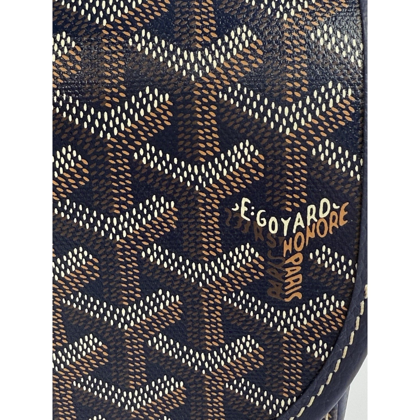 Goyard Belvedere Bag Blue Canvas Leather Crossbody