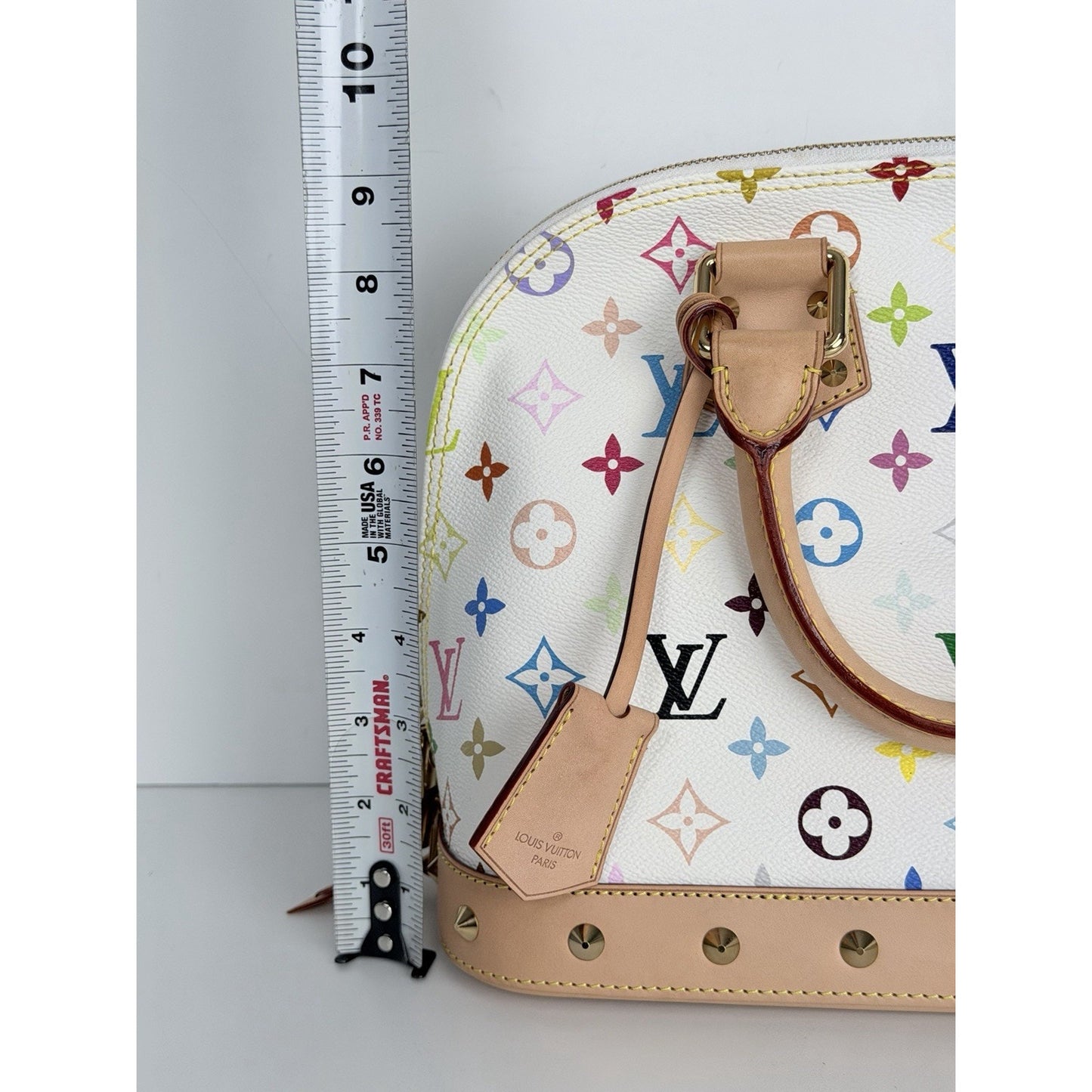 Louis Vuitton Alma PM Satchel Bag in White Monogram Multicolore Canvas 2011 D2