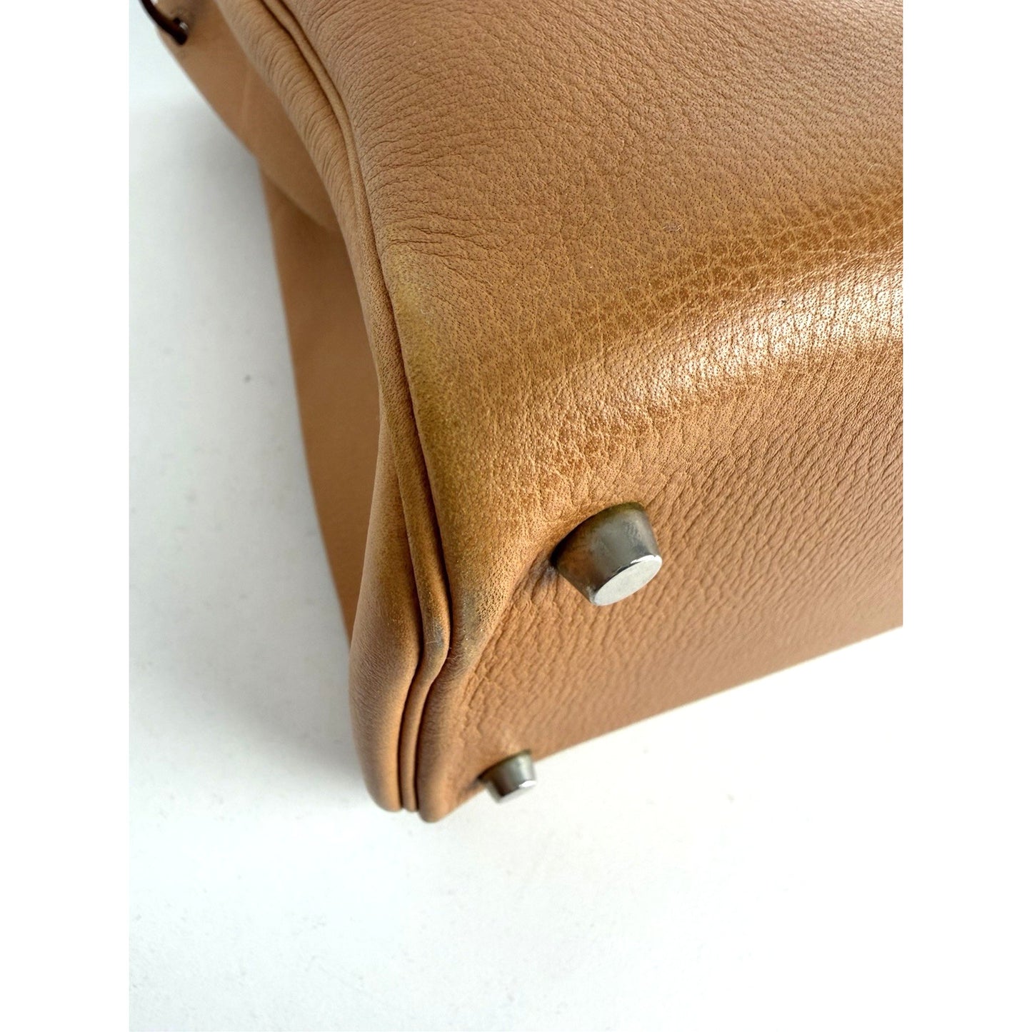 Hermes Cabana Tote Bag Vintage in Gold-Brown Leather 2004 B-2