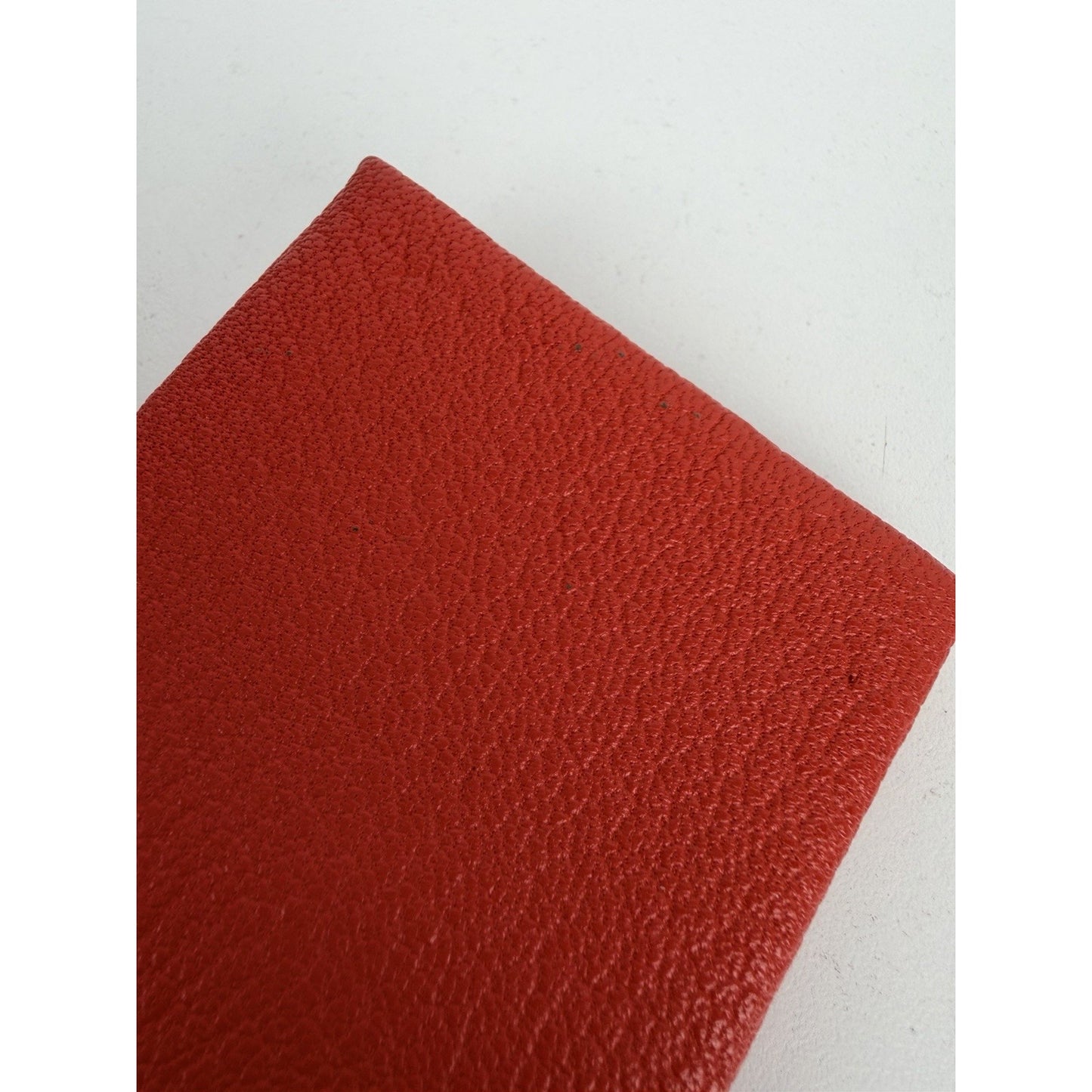 Hermes Chevre Mysore Calvi Red Card Case in Grained Leather 2021