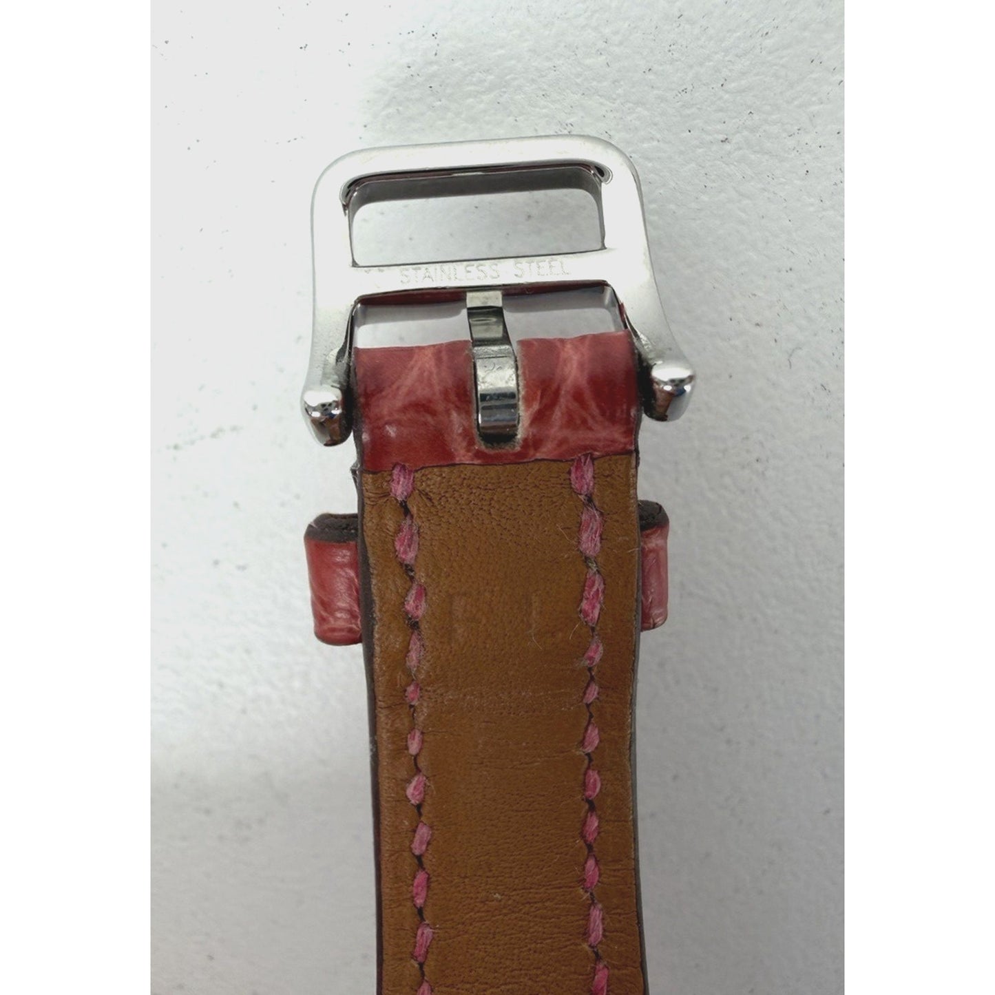 Hermes Heure H Watch Mother-of-Pearl Dial & Pink Alligator Leather Strap 2013