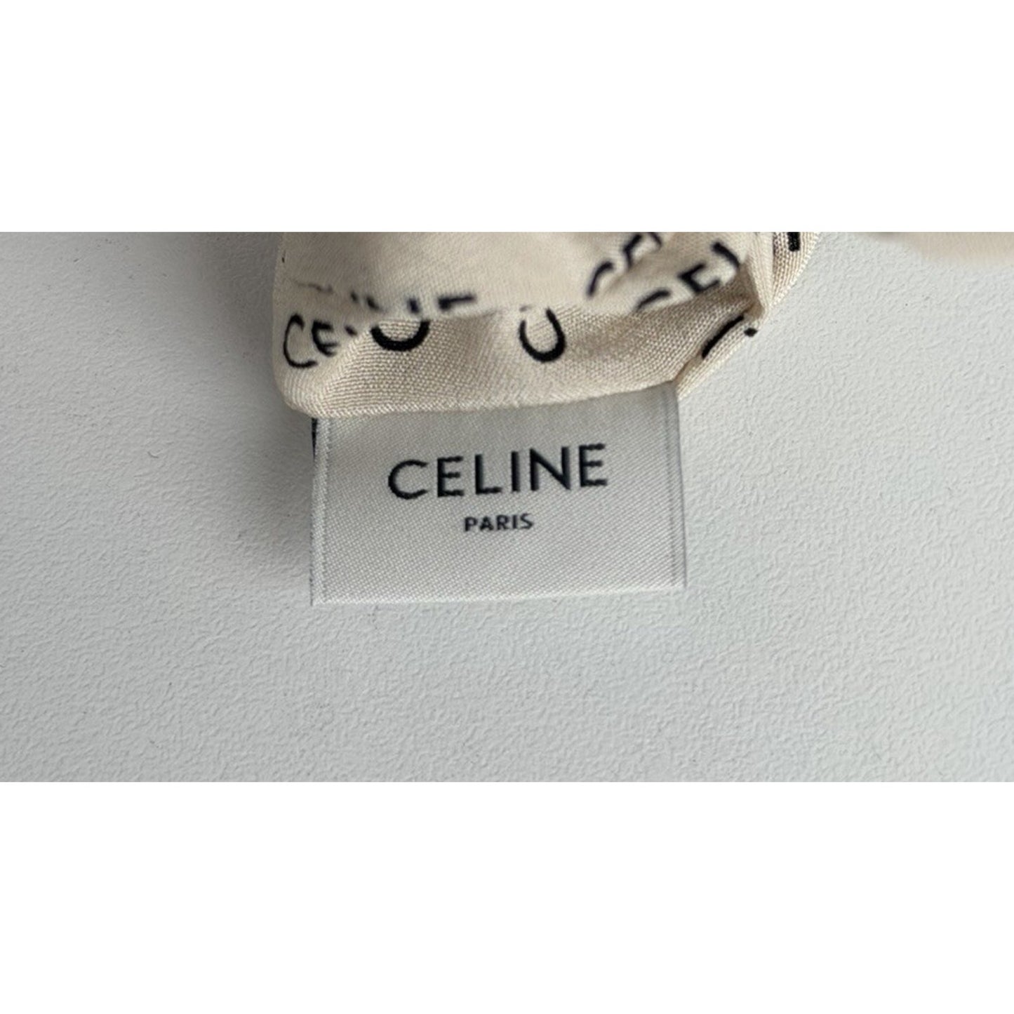 Celine Rayure Scrunchie in Silk and Brass with a Gold Finish