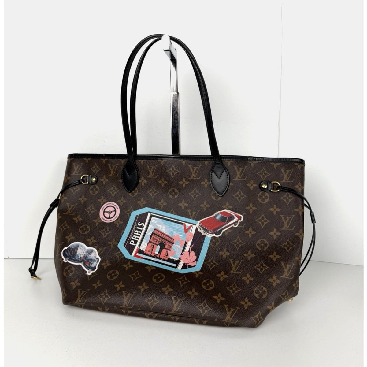 Louis Vuitton Neverfull World Tour MM Shoulder Bag Brown Coated Canvas 2016 S4