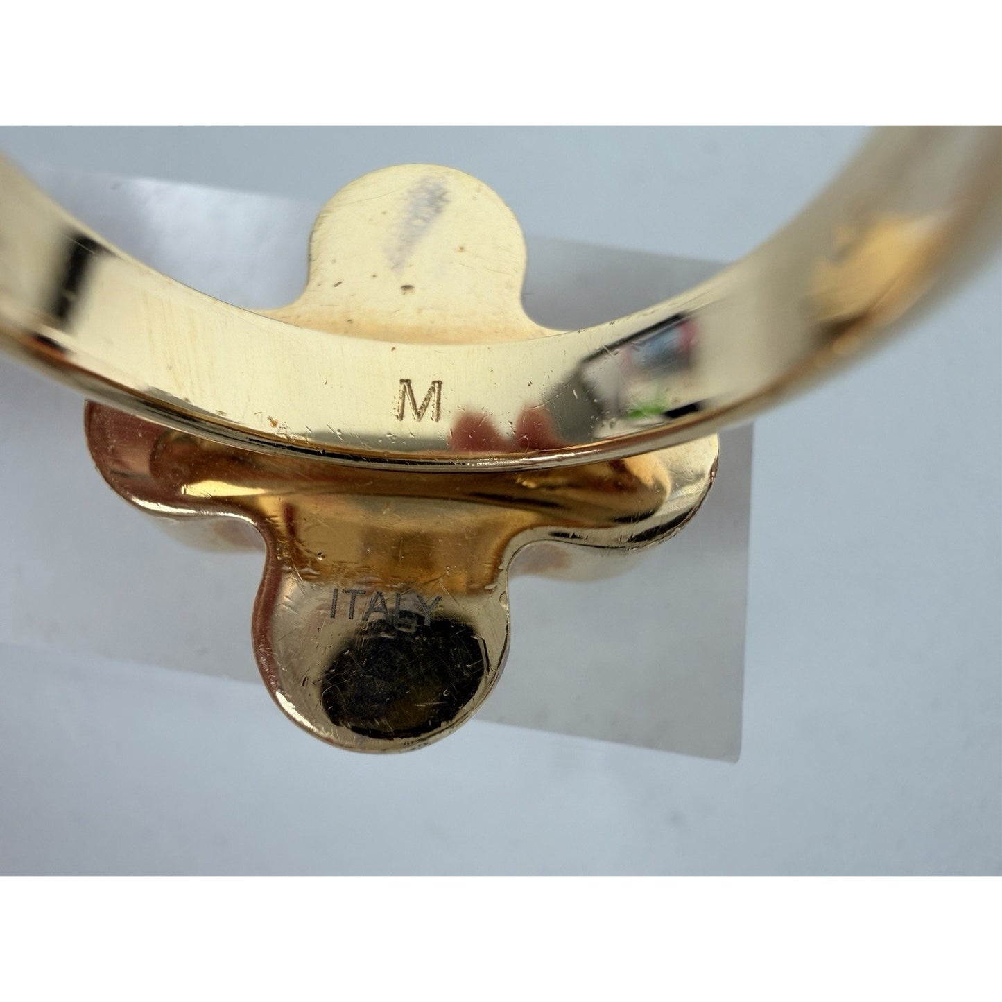 Louis Vuitton Love Letters Flower Ring in Gold-Tone Metal Size 6.25