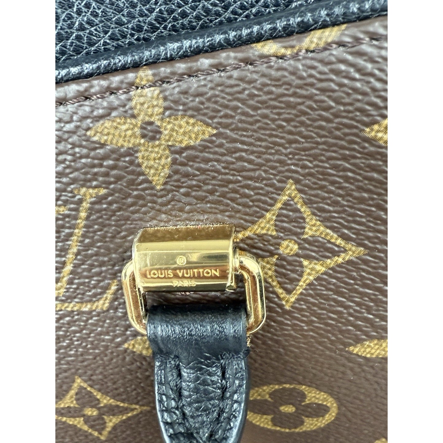 Louis Vuitton Pallas Black Interior Tote BB Brown Canvas/Leather