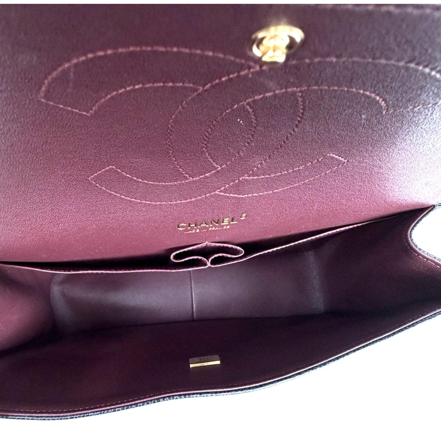 Chanel Classic Double Flap Jumbo Shoulder Bag Black Caviar Leather NFC F1