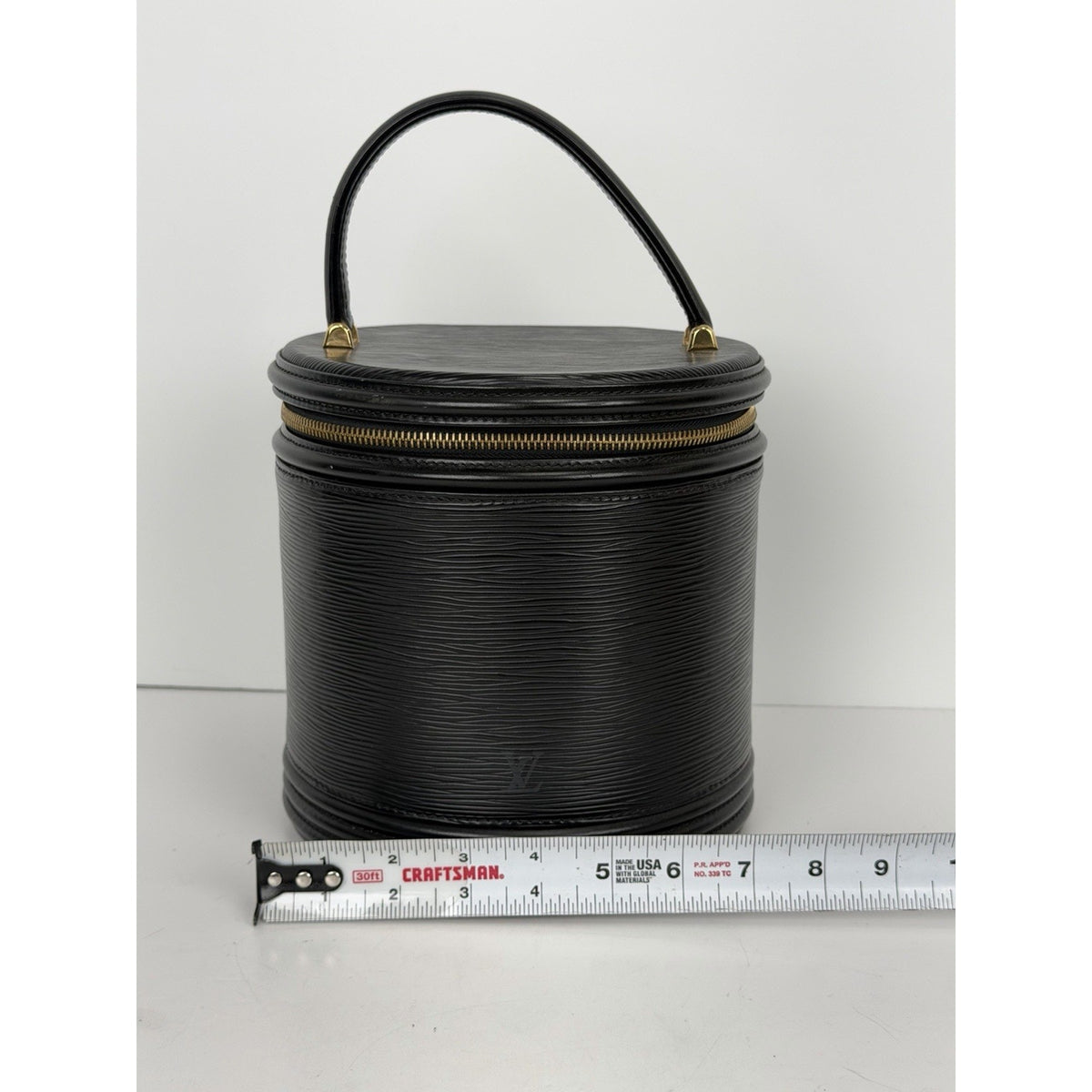 Louis Vuitton Cannes Vanity Case Bag in Black Textured Epi Leather S