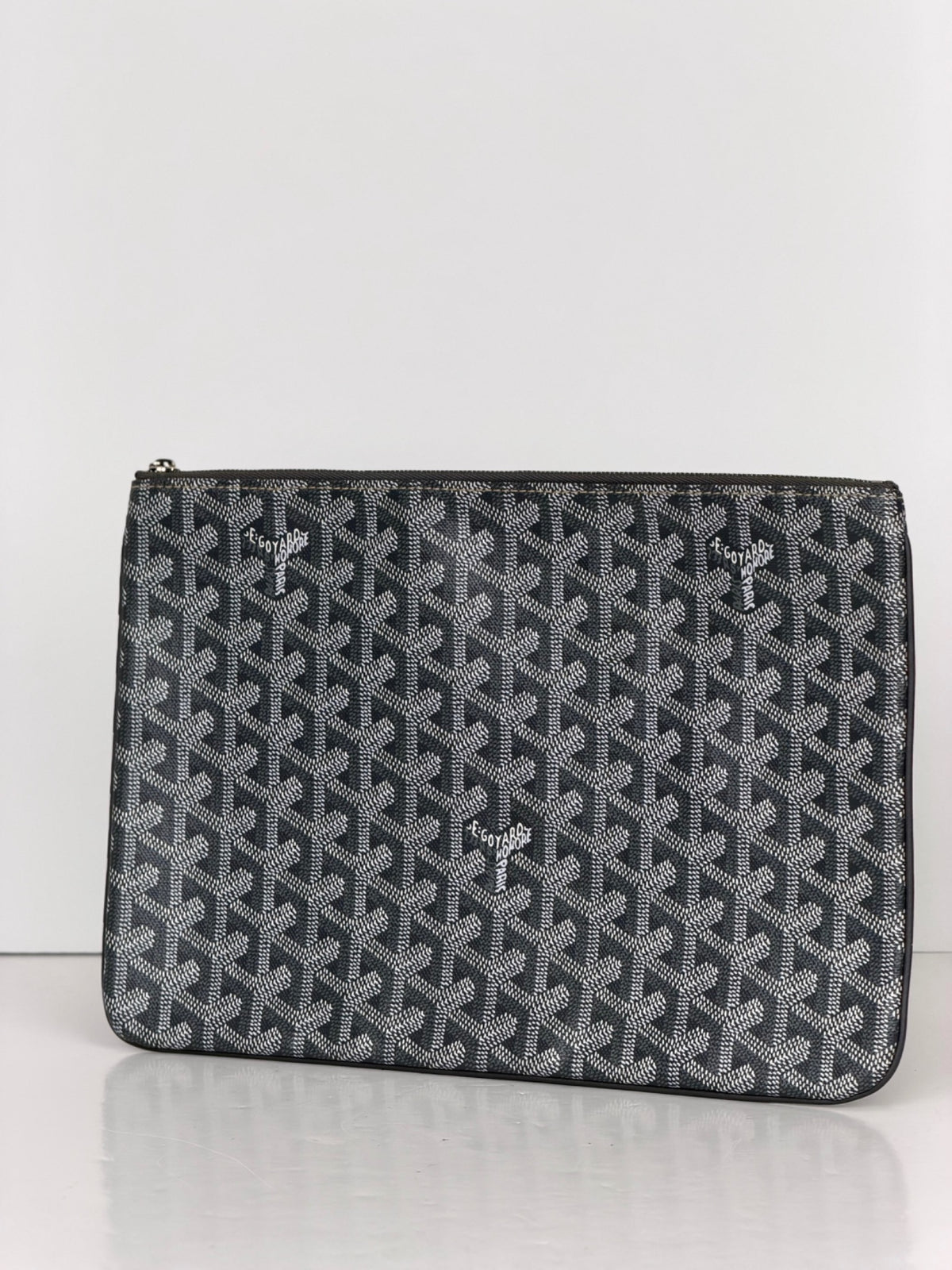Goyard Sénat MM Pouch in Black Goyardine Canvas