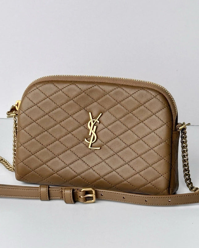 Saint Laurent Gaby Lambskin Quilted Leather Crossbody Bag