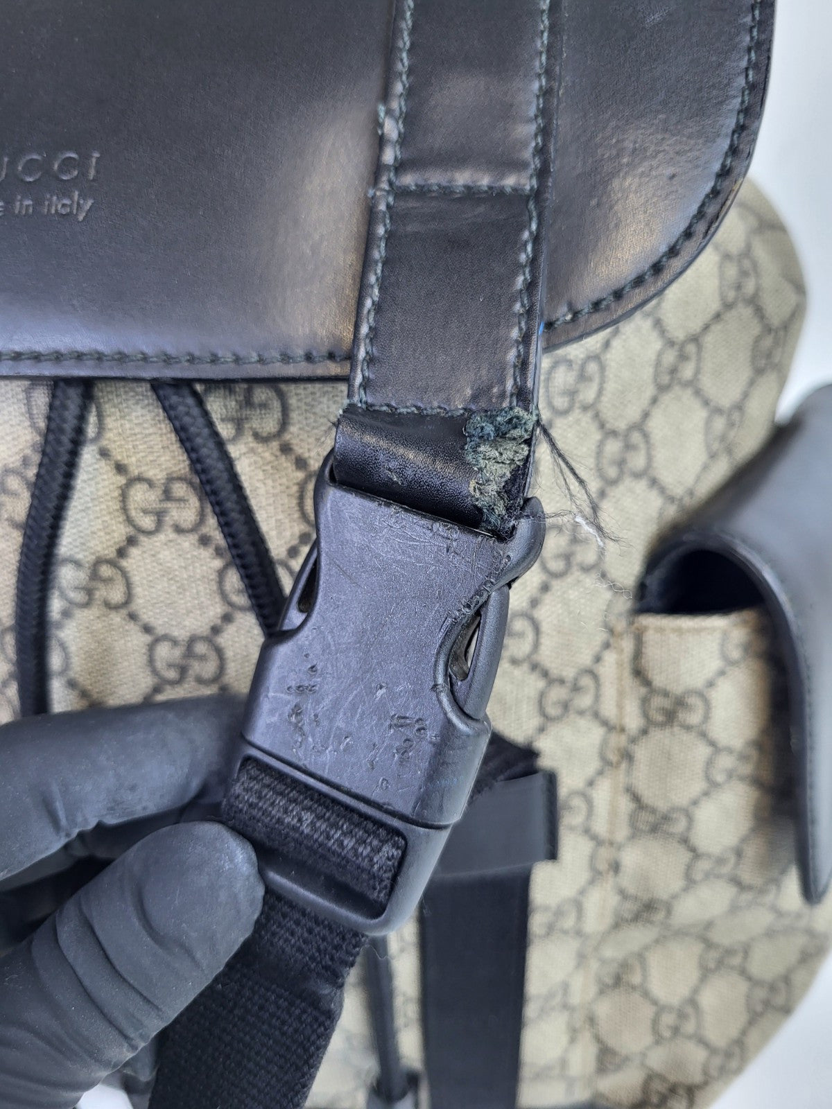 Gucci GG PVC Supreme's Backpack  Beige For Men 