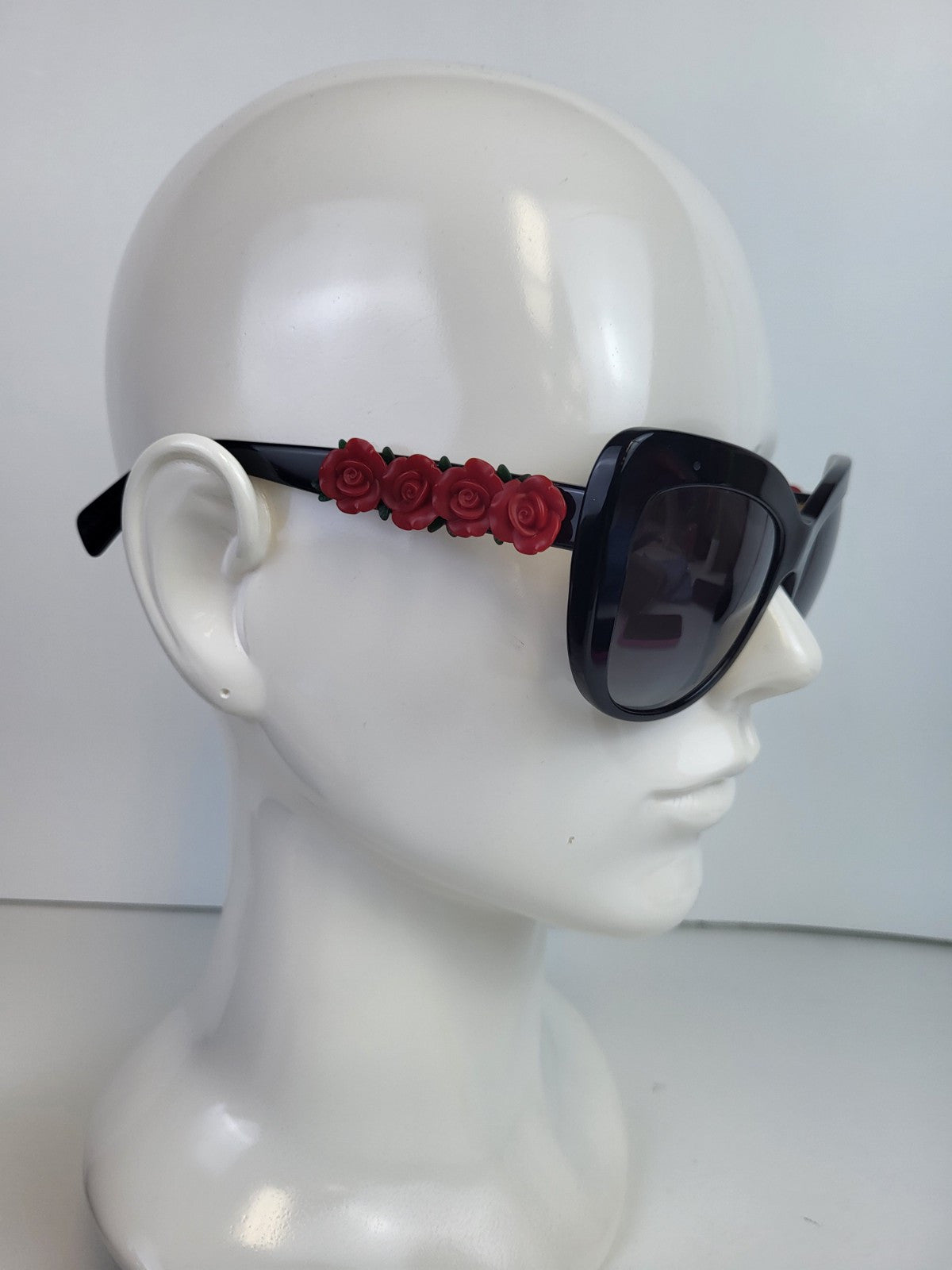 Dolce Gabbana Sunglasses DG 4252 Black Frame Red Rose 55/20