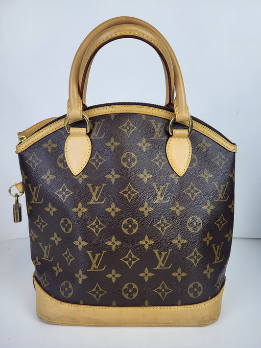 Louis Vuitton Lockit Shoulder Bag Brown Canvas/Leather