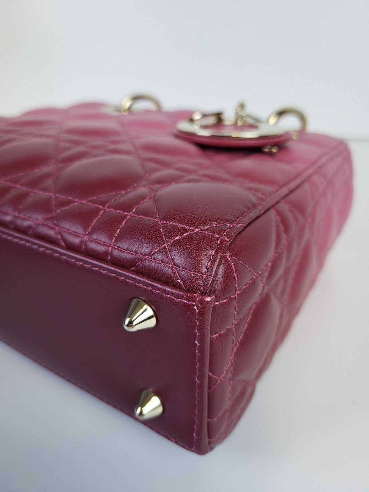 Dior Lady Dior  Ombre Pink Leather Small Shoulder Bag