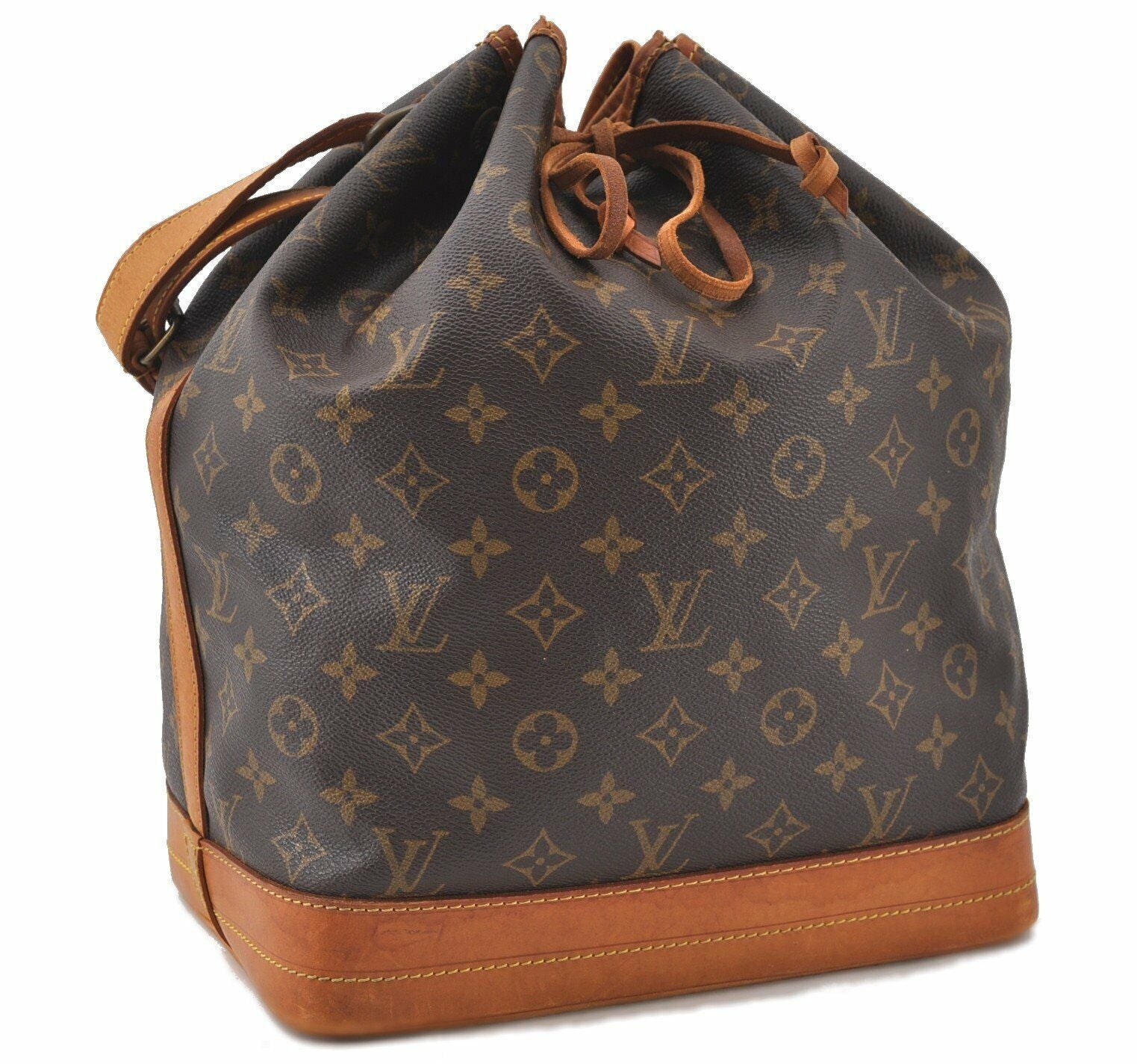 Louis Vuitton Noé Shoulder Bag Brown Canvas