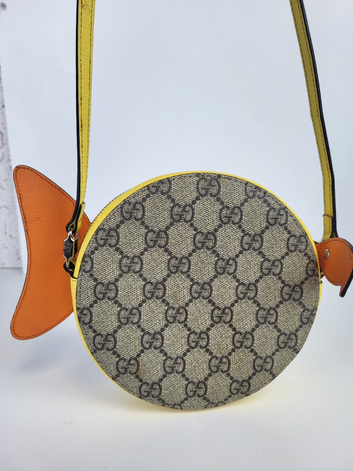 Gucci Girls' GG Supreme Fish Crossbody Bag