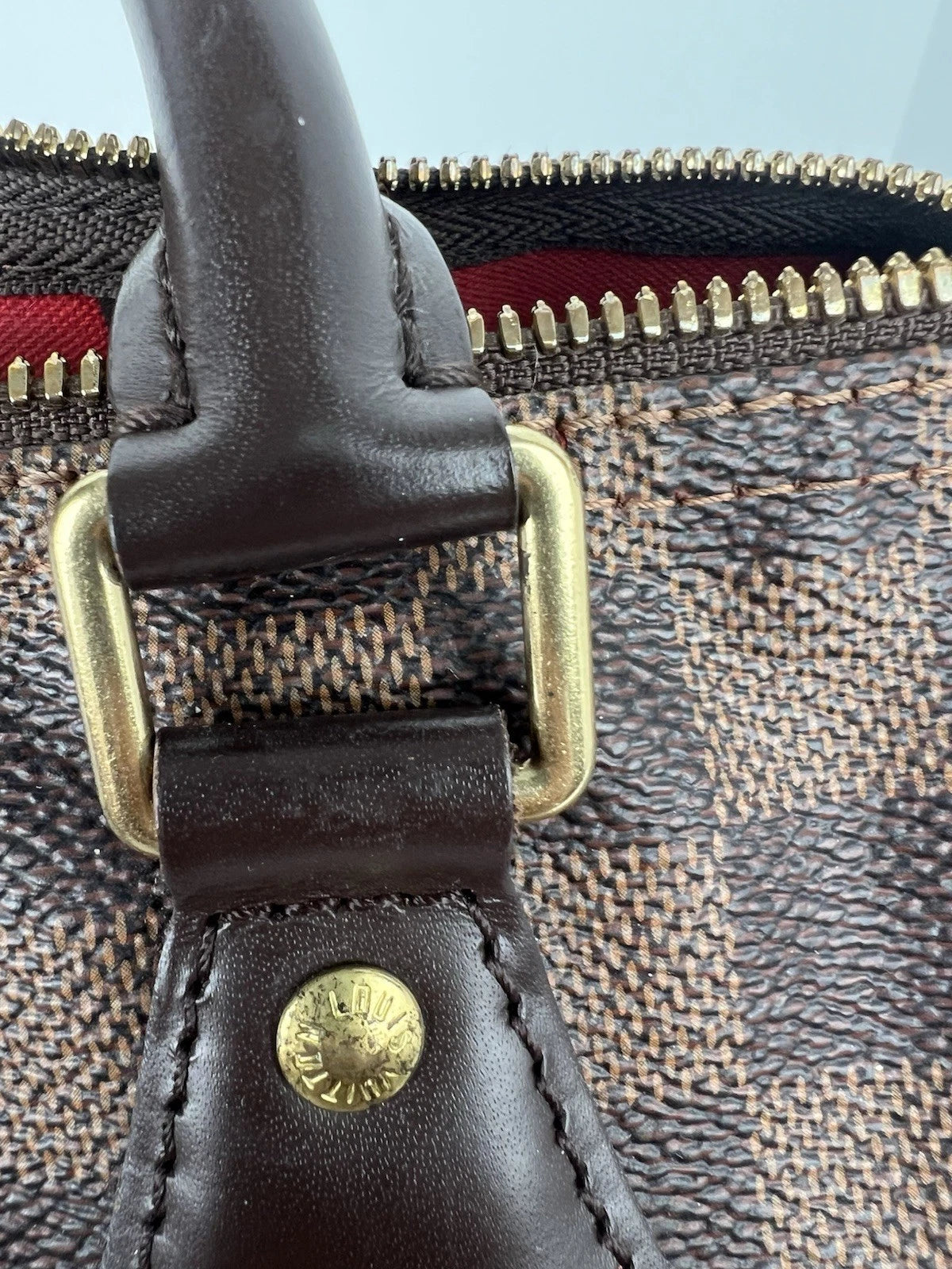 LOUIS VUITTON Speedy Bandouliere 25 Damien Ebene Canvas Shoulder Bag (2017)