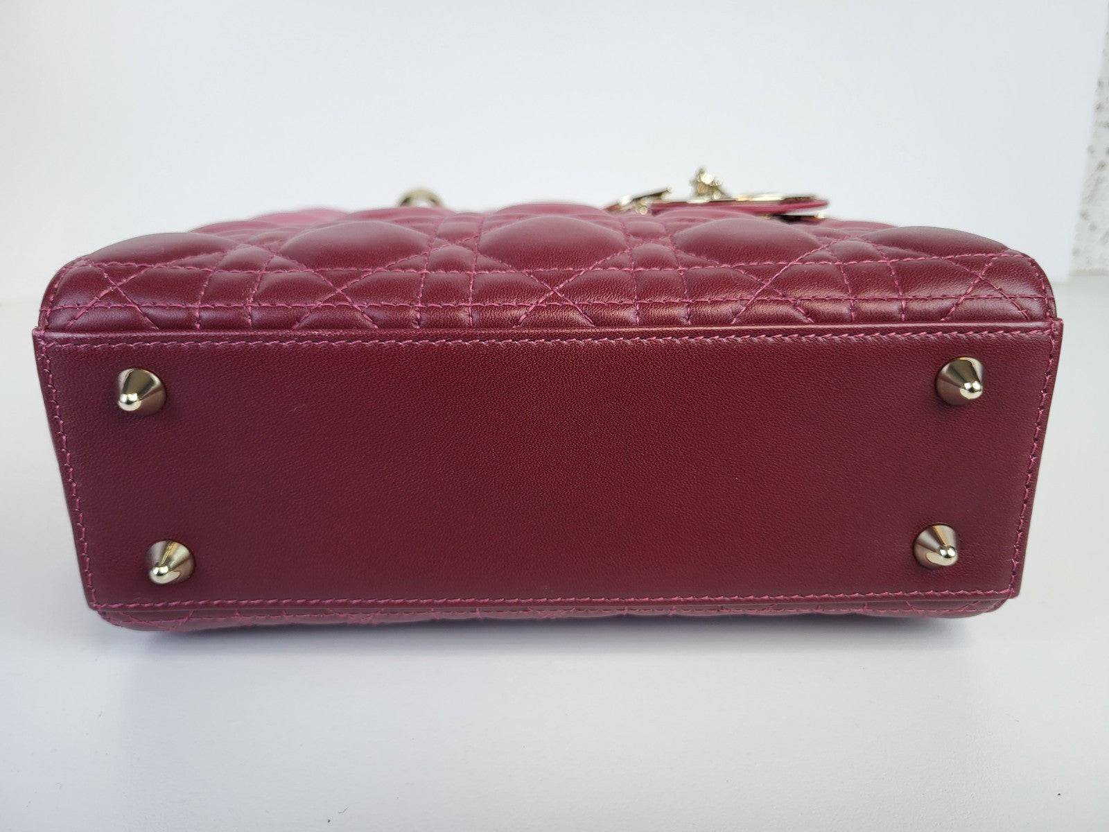 Dior Lady Dior  Ombre Pink Leather Small Shoulder Bag