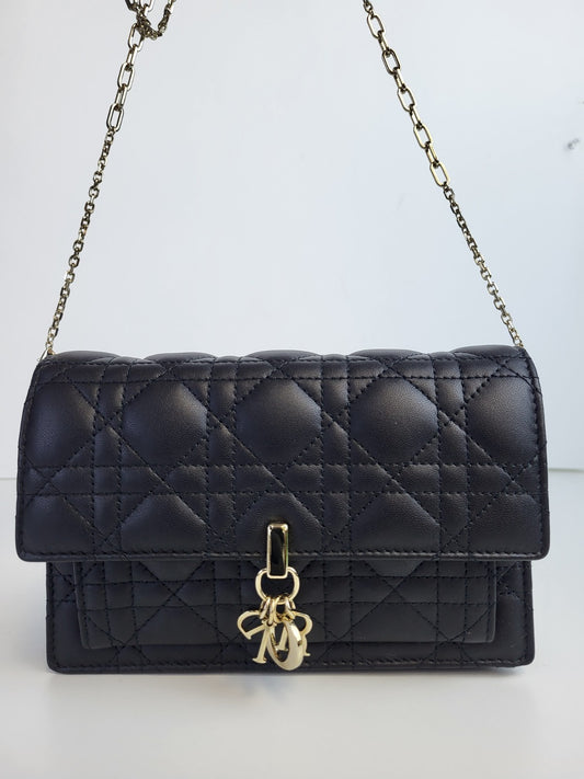 Christian Dior Cannage My Dior Daily 2022 Crossbody Bag Black Leather 