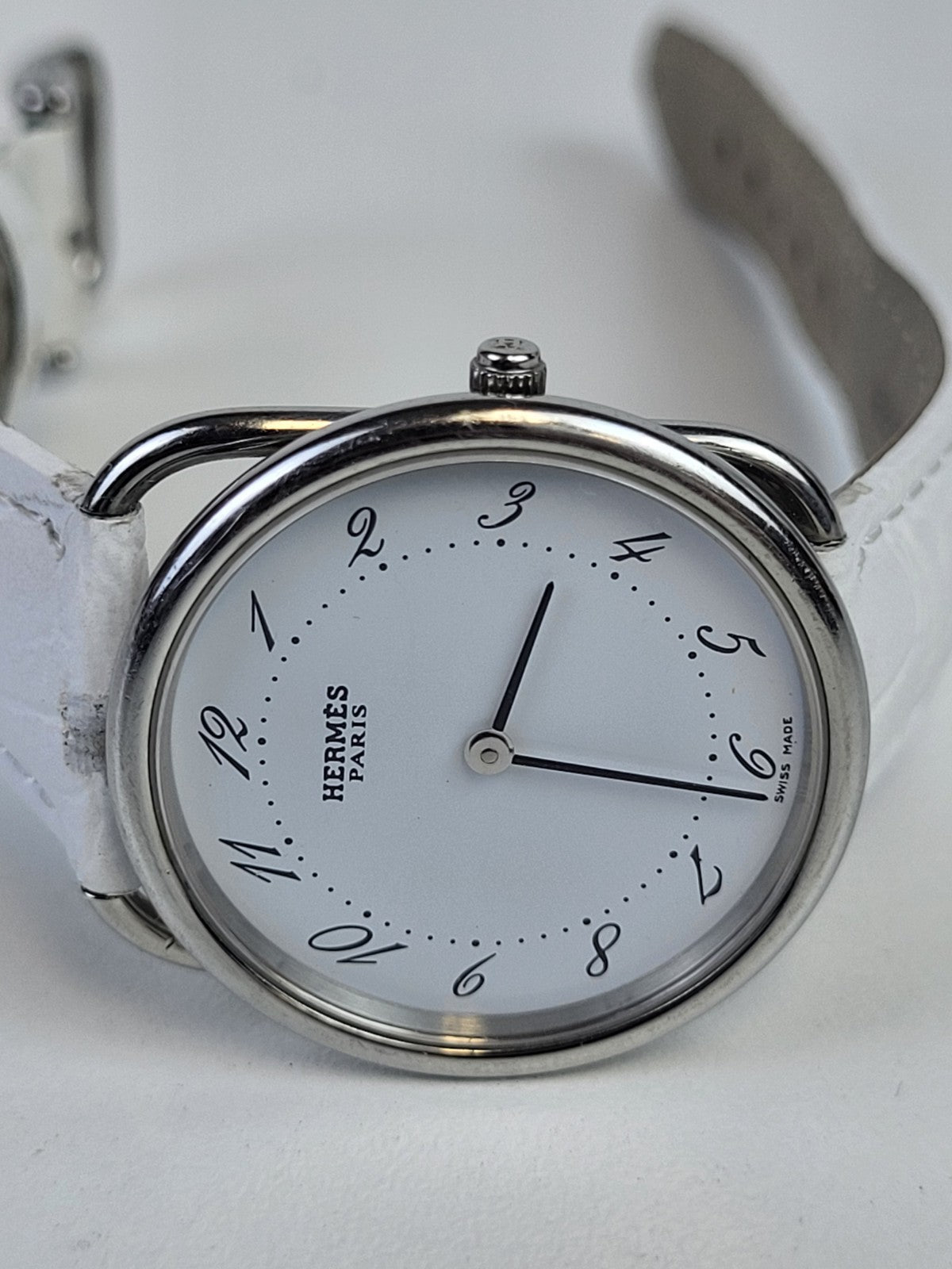 Hermes Arceau Quartz PM 28mm Ladies Watch White