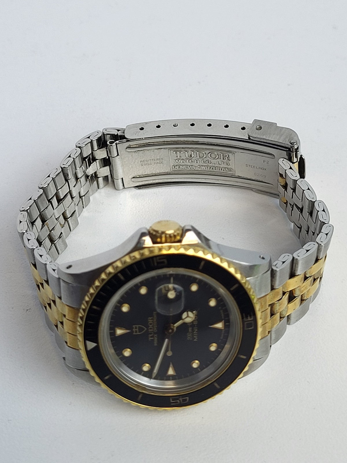 Tudor Mini Sub 73090 PRINCE OYSTERDATE Stainless Steel & Gold Plated Watch 