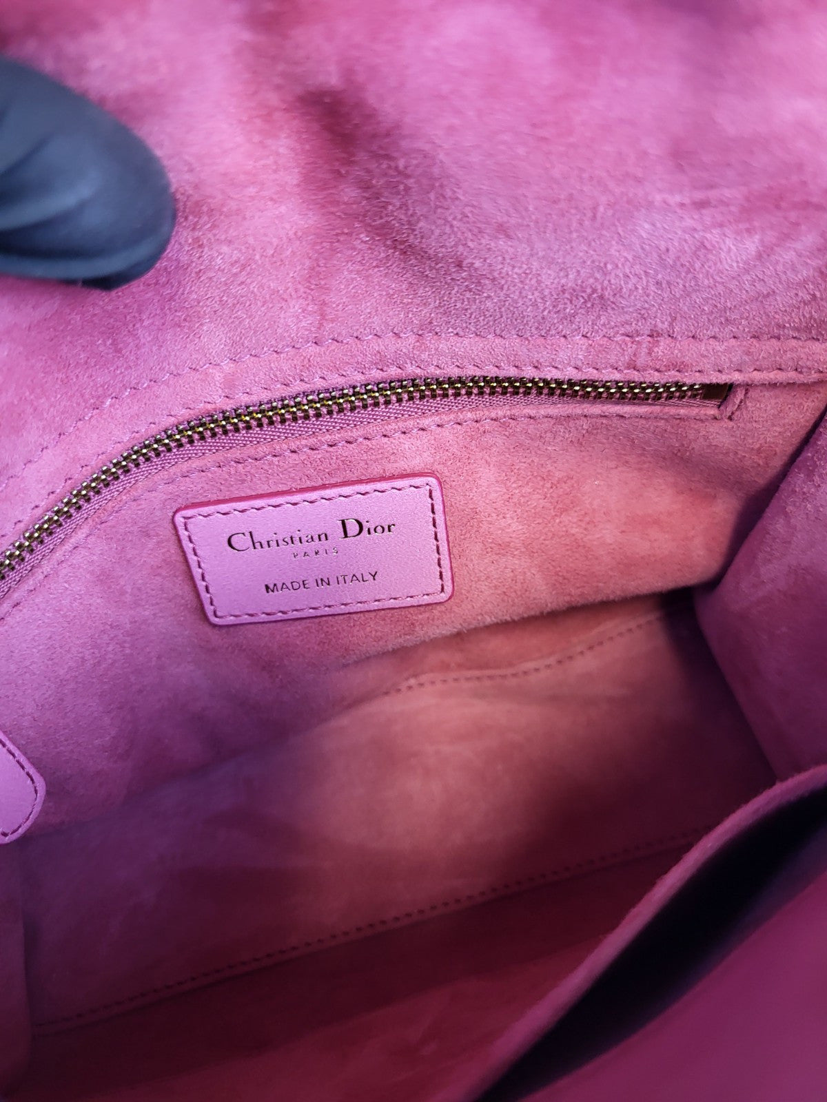 Dior Lady Dior  Ombre Pink Leather Small Shoulder Bag