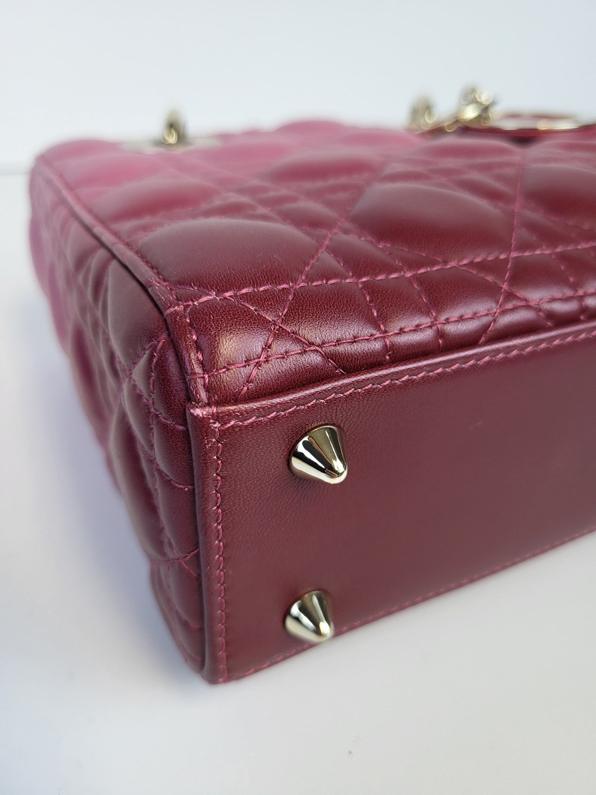 Dior Lady Dior  Ombre Pink Leather Small Shoulder Bag