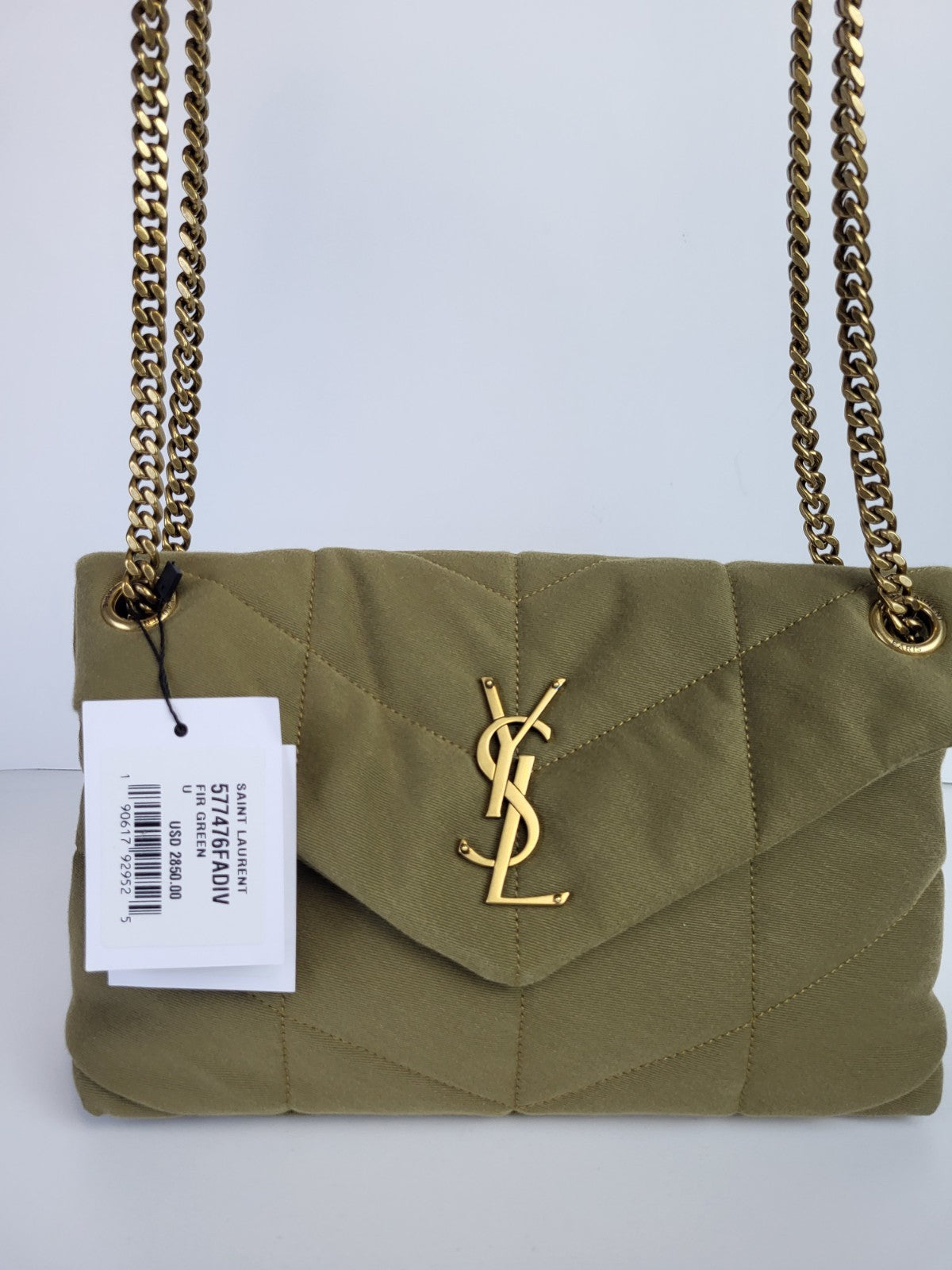 Saint Laurent Loulou Green Olive Shoulder Bag For Women $2850