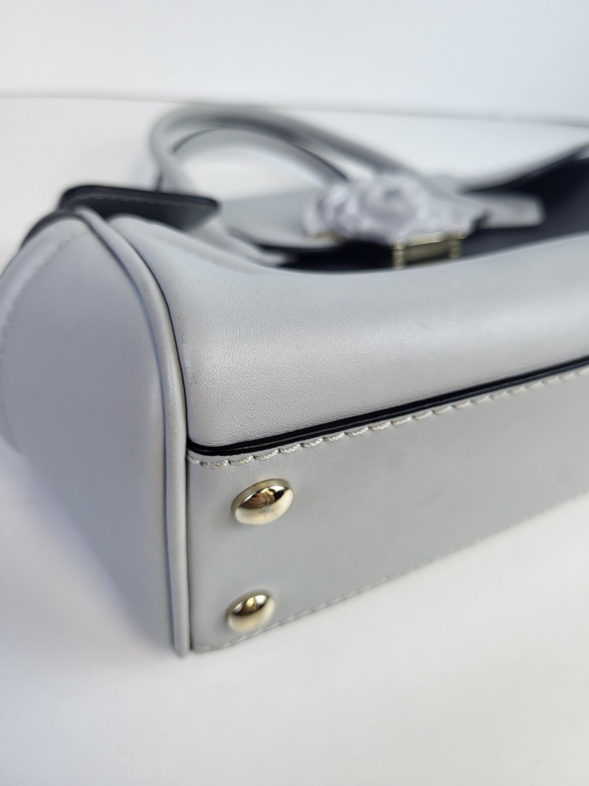 Versace Palazzo Empire Bag Leather Medium Bag Gray