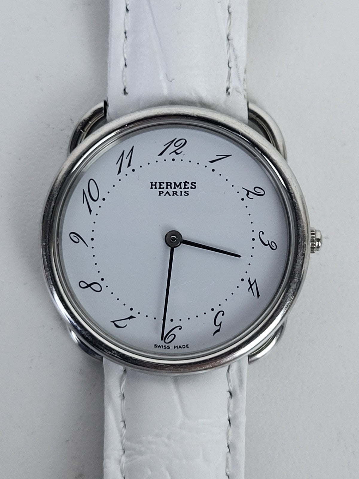 Hermes Arceau Quartz PM 28mm Ladies Watch White