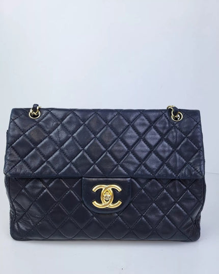 Chanel Vintage Classic Single Flap Quilted Maxi Bag