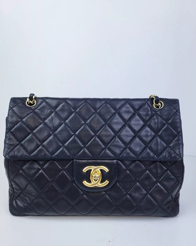 Chanel Vintage Classic Single Flap Quilted Maxi Bag