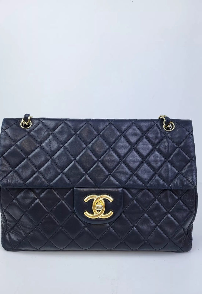 Chanel Vintage Classic Single Flap Quilted Maxi Bag