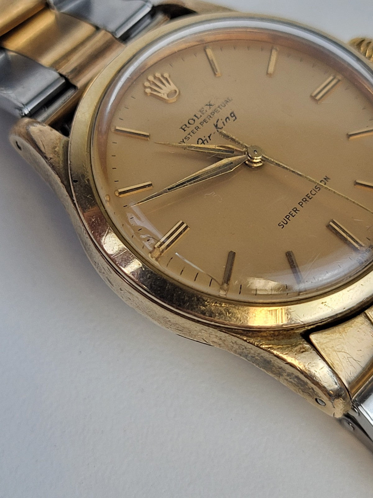 Rolex Air King Watch 5506 Rare Two Tone 14k Gold 34mm